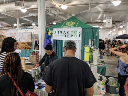 Cannabis expo attendees check out the latest industry trends.