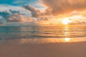 Image for Beach Sunset Wall Mural