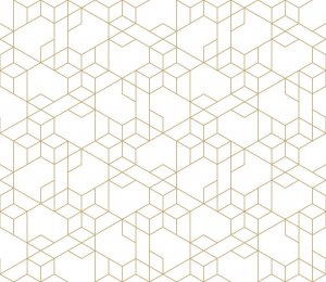 Image for Gold Geometric Wall Mural