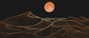 Image for Orange Dunes Wall Mural